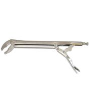 45° Long Vice Grip Plier Locking Angled Jaw 10" Carbon Steel | 45 Degree Offset Extended Reach Locking Pliers for Tight Angles Pipes Bolts Nuts | Quick Release Hardened Teeth Grip - UAE Welding Mechanics Tools